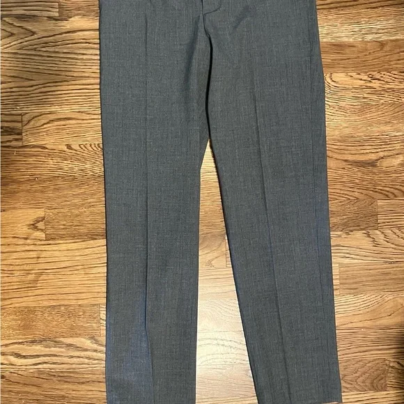 Boys slim stretch fit Calvin Kline gray suit. Size 12 pants/ 14 jacket
